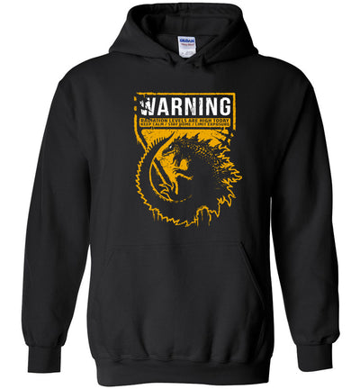 Godzilla Art Hoodie - WARNING GODZILLA