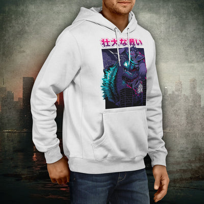 Godzilla Art Hoodie - KING OF THE MONSTER VS SAIYAN MONKEY