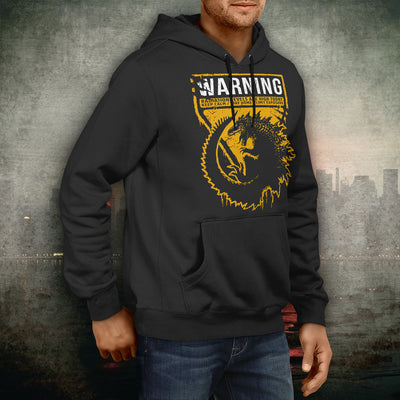 Godzilla Art Hoodie - WARNING GODZILLA