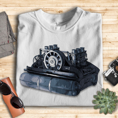911 Flat-Six Engine T-shirt - 1964 911 Flat-Six 2.0
