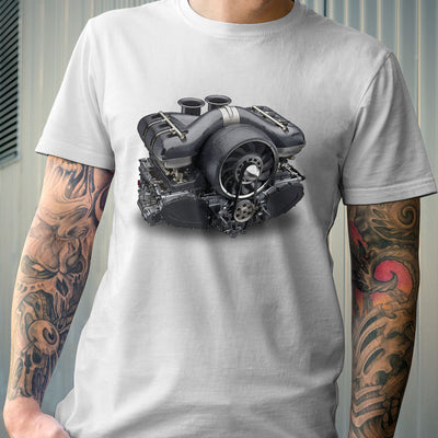 911 Flat-Six Engine T-shirt - 1990 911 Flat-Six