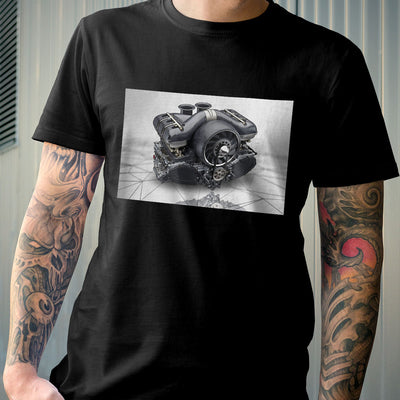 911 Flat-Six Engine T-shirt - 1990 911 Flat-Six