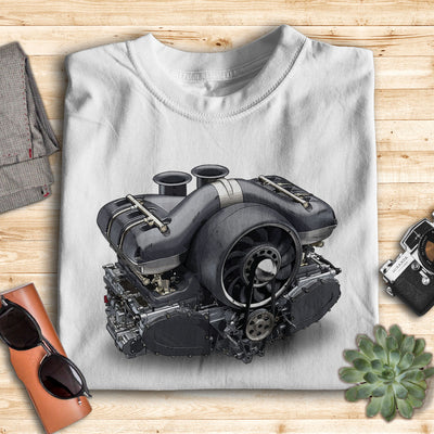 911 Flat-Six Engine T-shirt - 1990 911 Flat-Six