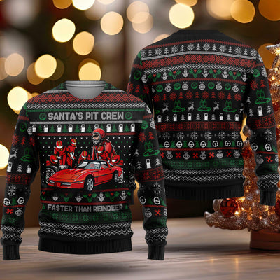 Vette Christmas Sweater - Vette Santa's Pit Crew