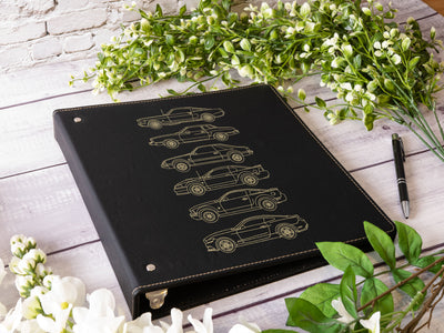 Mustang Engraved Leather A4 3-Ring Binder