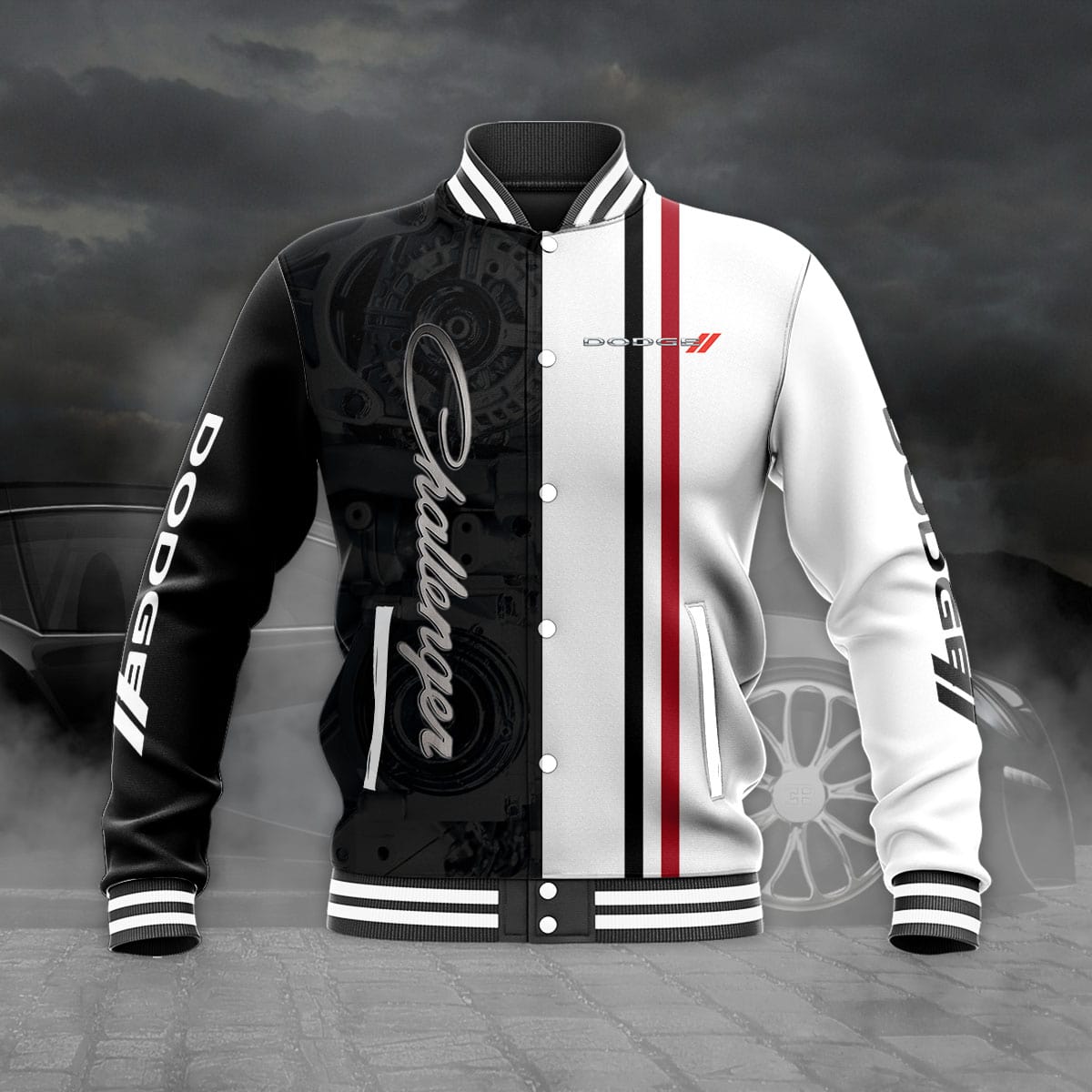 Challenger All Over Print Baseball Jacket v.2