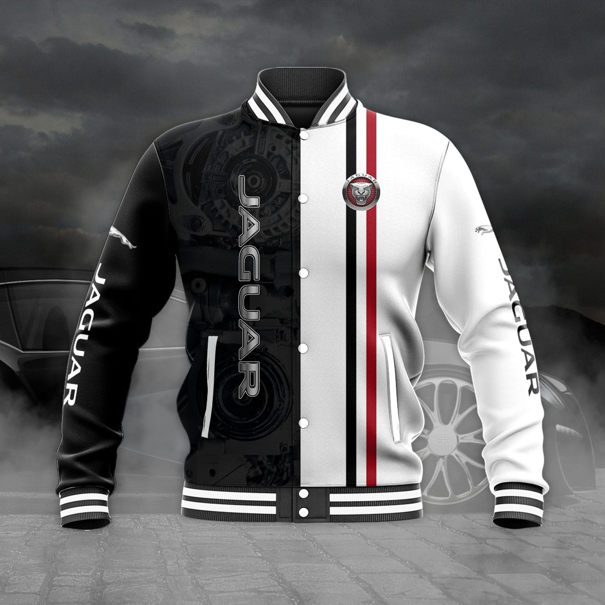 Jaguar All Over Print Baseball Jacket v.2 - TrendySweety Jaguar All Over Print Baseball Jacket v.2 - TrendySweety