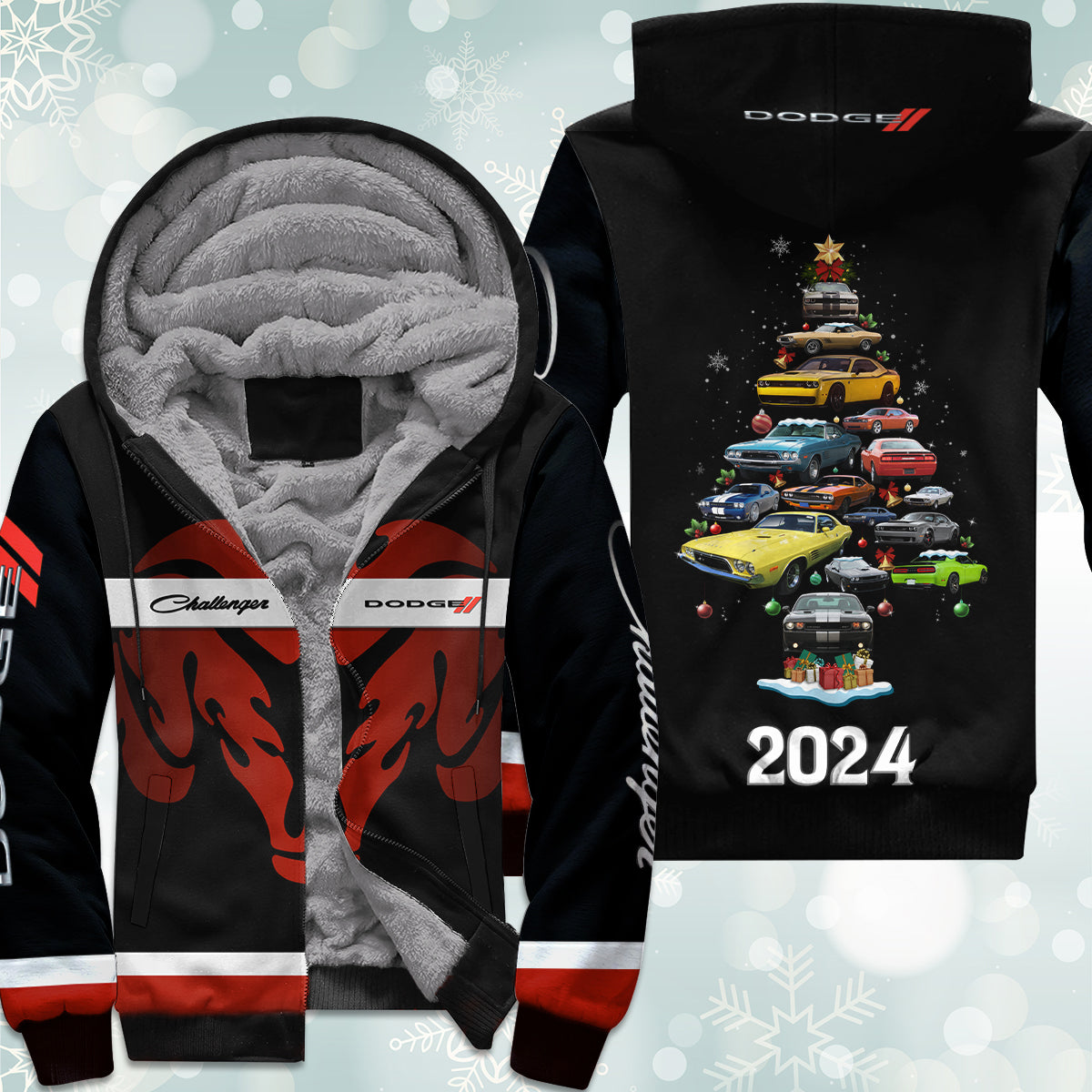 2024 Challenger Collection Christmas Fleece Zipper Hoodie