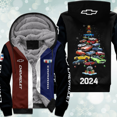 2024 Camaro Collection Christmas Fleece Zipper Hoodie