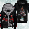 2024 Ducati Collection Christmas Fleece Zipper Hoodie