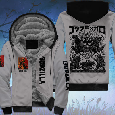 Godzilla Vintage Art Collection Fleece Zipper Hoodie