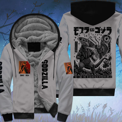 Godzilla Vintage Art Collection Fleece Zipper Hoodie
