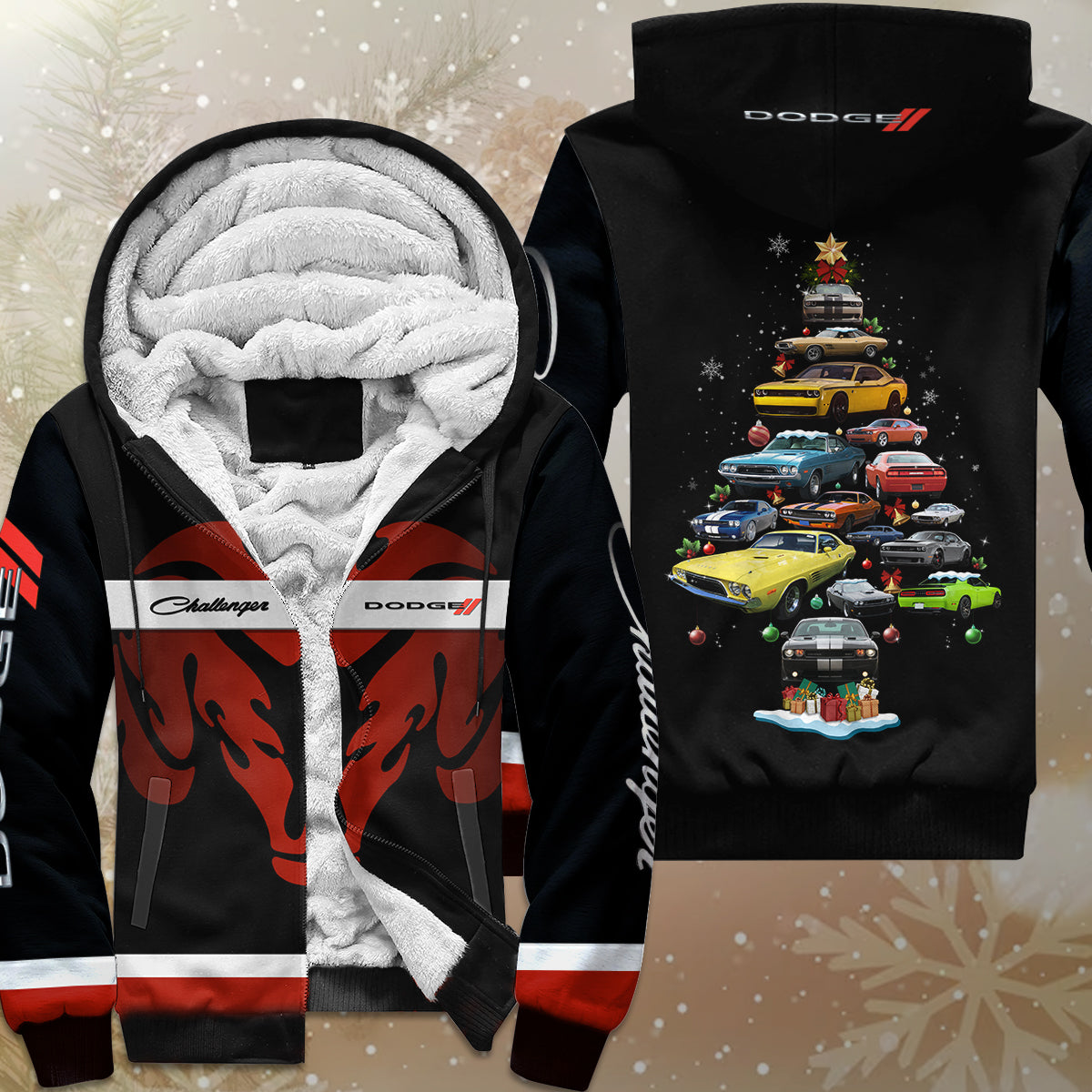 Challenger Collection Christmas Fleece Zipper Hoodie