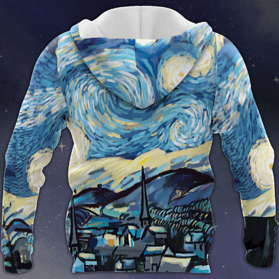 Godzilla All Over Print T-shirt/Hoodie - Godzilla vs DS Starry Night