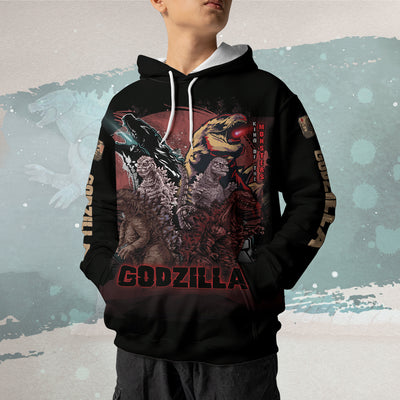 Godzilla All Over Print T-shirt/Hoodie - King Of The Monsters v.2