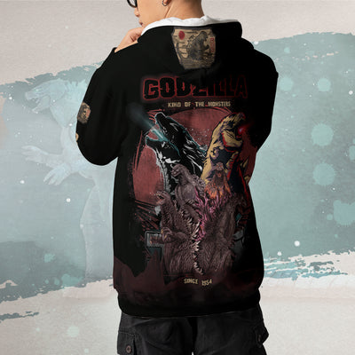 Godzilla All Over Print T-shirt/Hoodie - King Of The Monsters v.2