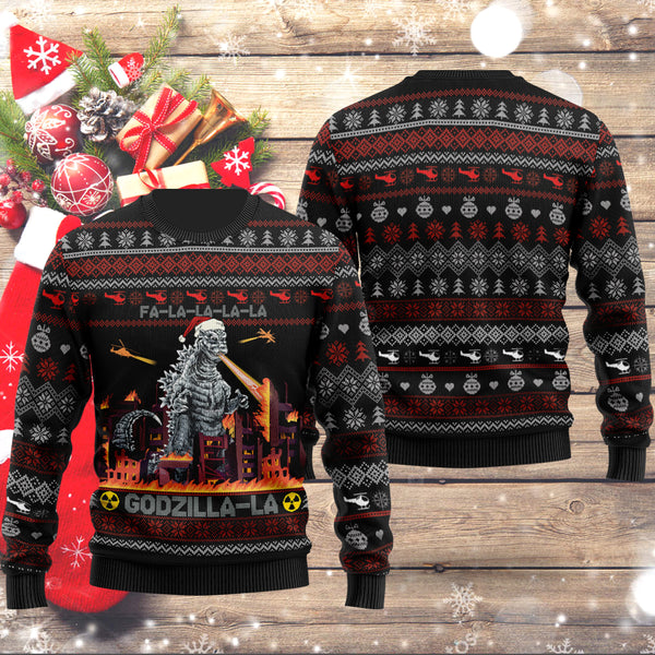 Godzilla xmas clearance sweater