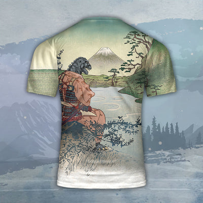 Godzilla All Over Print T-shirt - Godzilla Japanese Kimono Style T-shirt