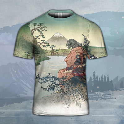 Godzilla All Over Print T-shirt - Godzilla Japanese Kimono Style T-shirt