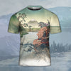 Godzilla All Over Print T-shirt - Godzilla Japanese Kimono Style T-shirt