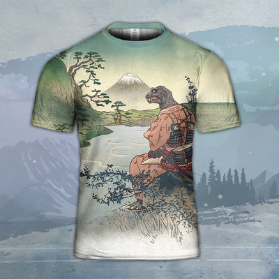 Godzilla All Over Print T-shirt - Godzilla Japanese Kimono Style T-shirt