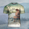 Godzilla All Over Print T-shirt - Godzilla Japanese Kimono Style T-shirt