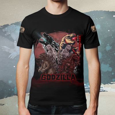 Godzilla All Over Print T-shirt/Hoodie - King Of The Monsters v.2