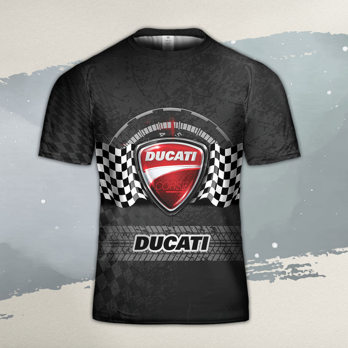 Ducati All Over Print T-shirt - Ducati Decorative Art T-shirt
