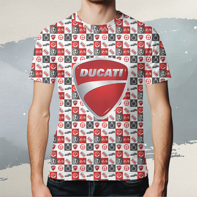Ducati All Over Print T-shirt - Ducati Emblem Art T-shirt