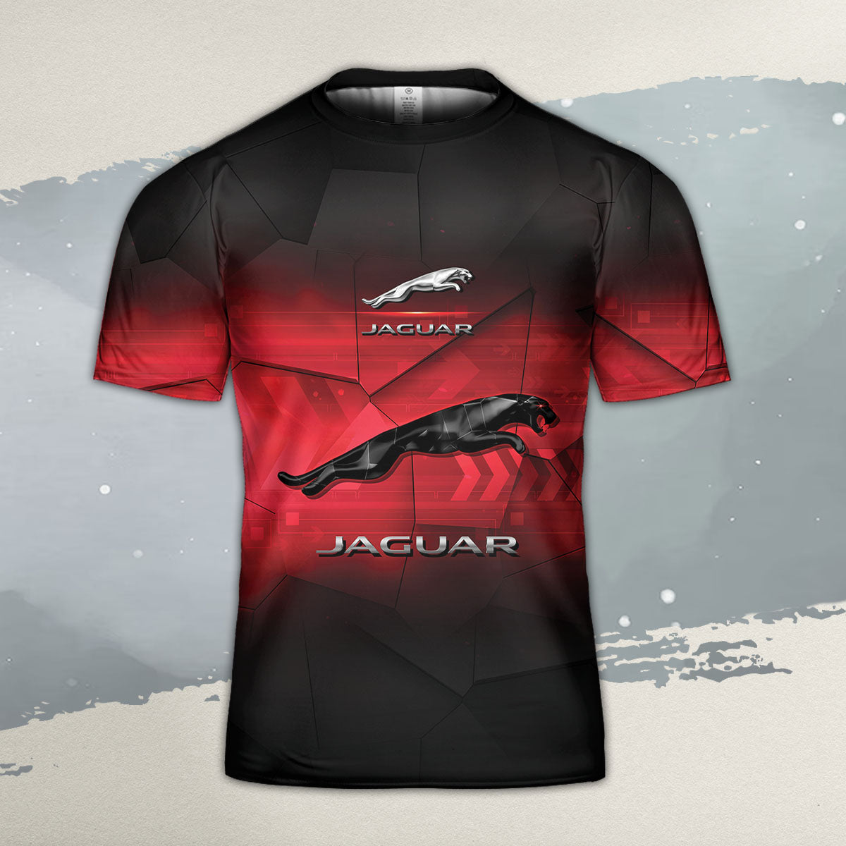 Jaguar All Over Print T-shirt - Jaguar Decorative Art T-shirt