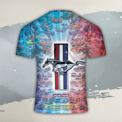 Mustang All Over Print T-shirt - Mustang Collection Art T-shirt