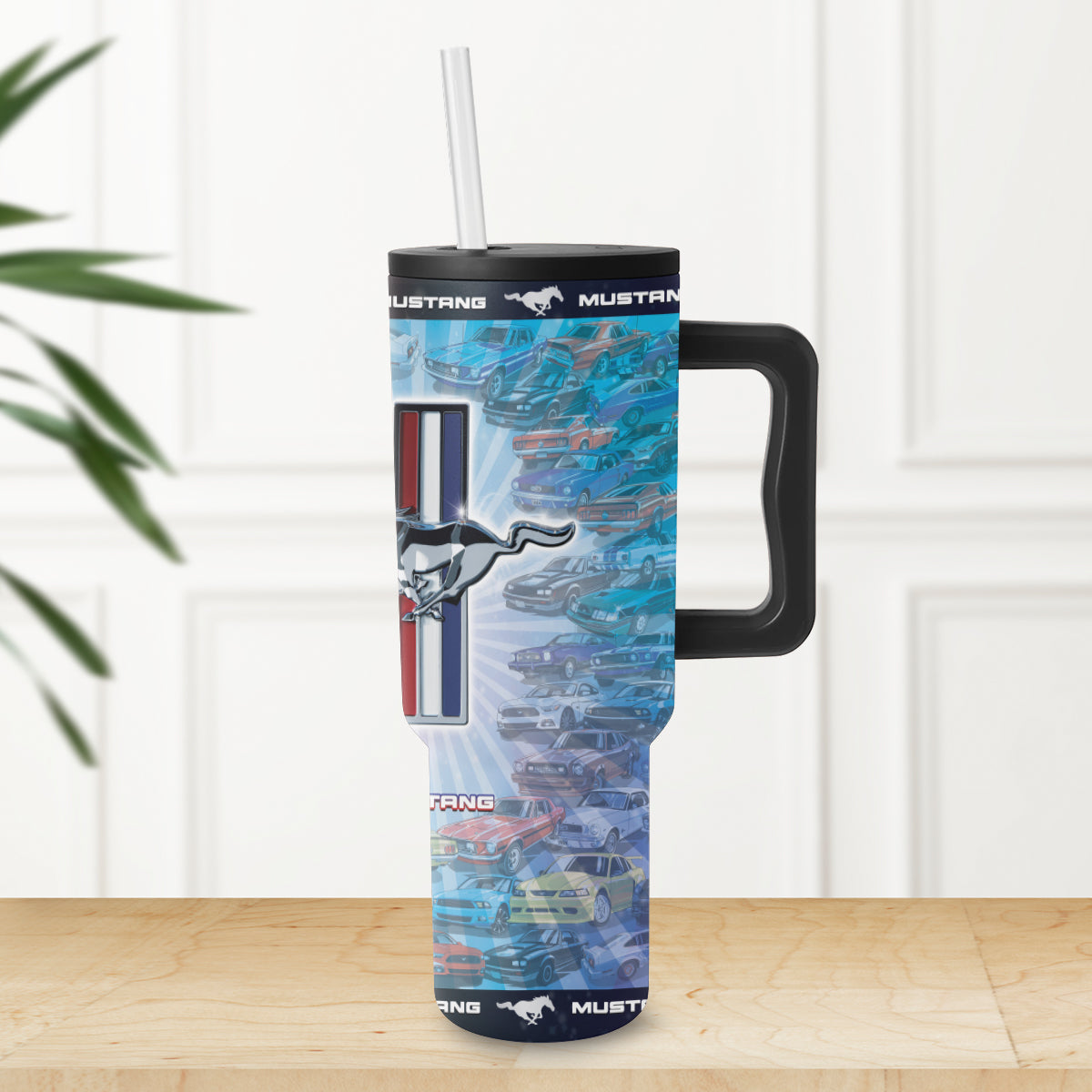 Mustang Art 40oz Vacuum Insulated Trek Tumbler