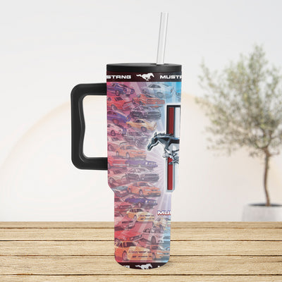 Mustang Art 40oz Vacuum Insulated Trek Tumbler