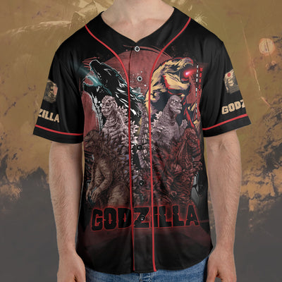 Godzilla All Over Print Baseball Jersey