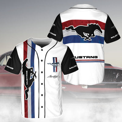 Mustang All Over Print Baseball Jersey