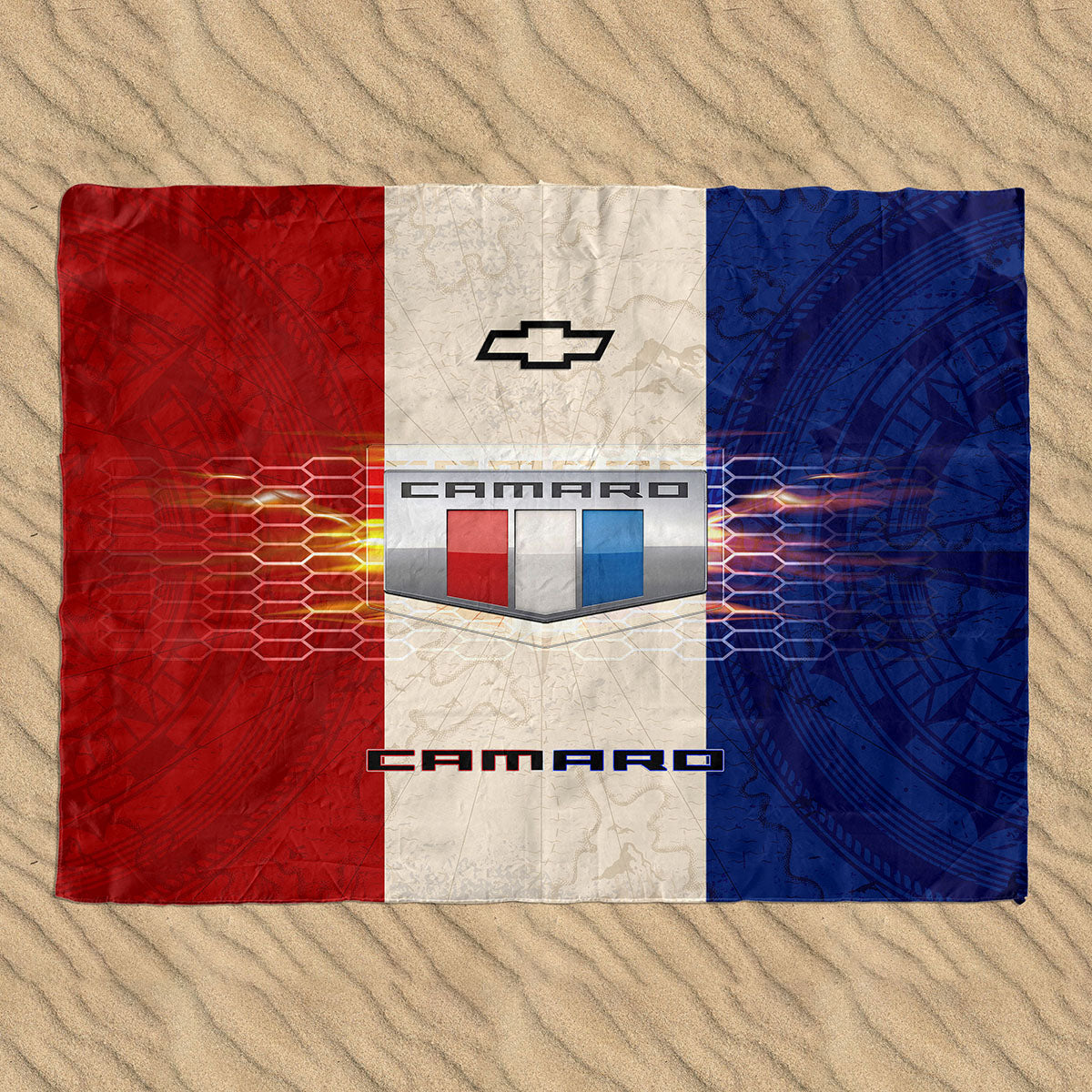 Camaro Art Sand-proof Beach Blanket (v.2)