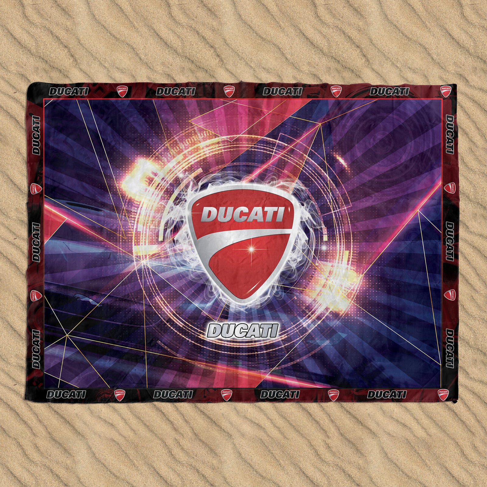 Ducati Art Sand-proof Beach Blanket