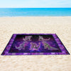 Godzilla Purple Art Sand-proof Beach Blanket (v.3)