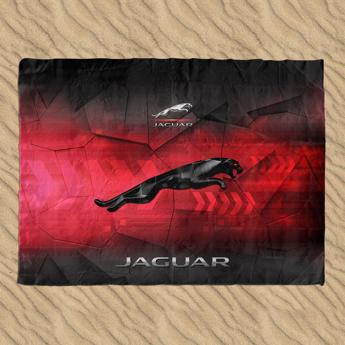 Jaguar Art Sand-proof Beach Blanket (v.2)