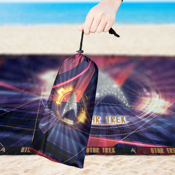 Starfleet Insignia Art Sandproof Beach Blanket TrendySweety