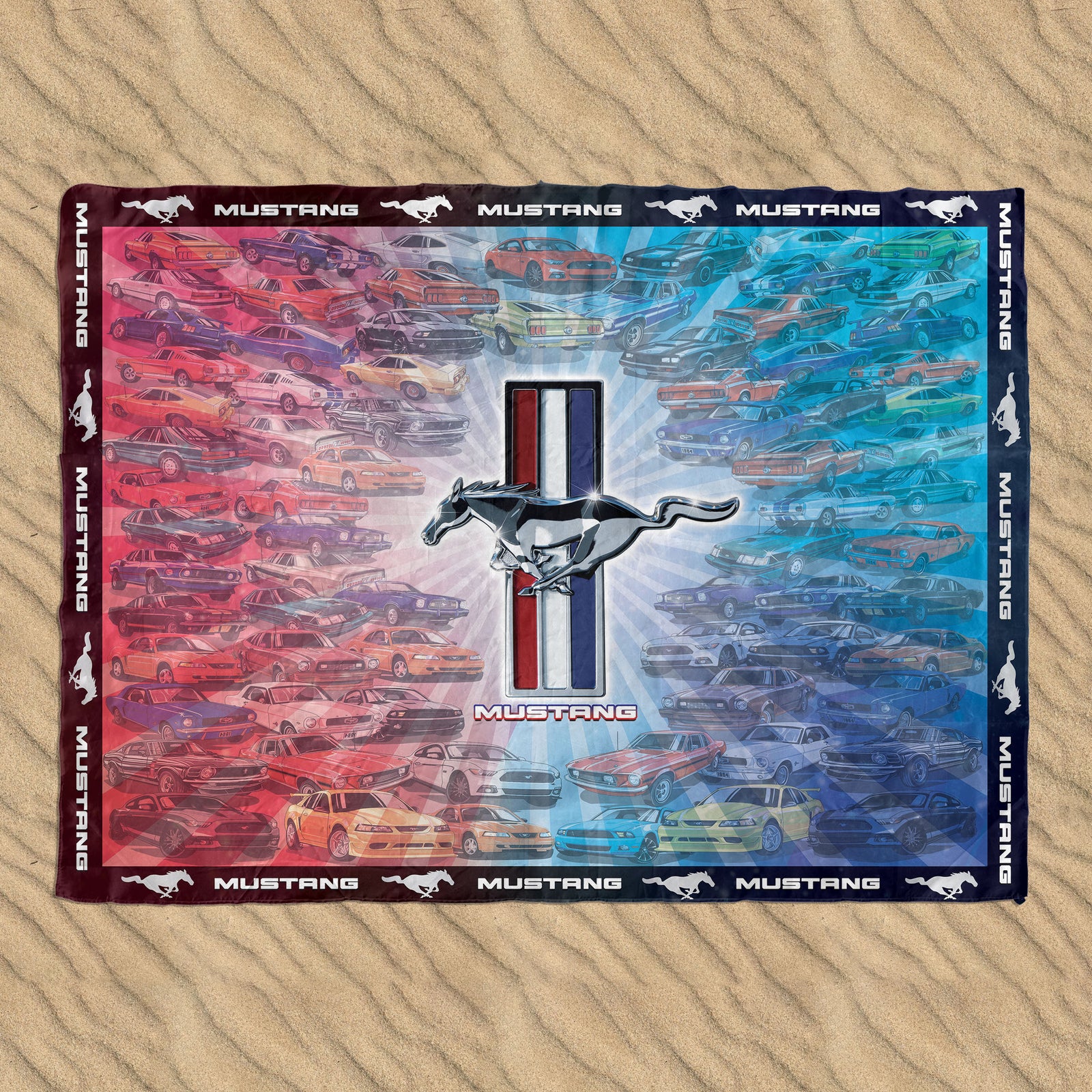 Mustang Collection Art Sand-proof Beach Blanket