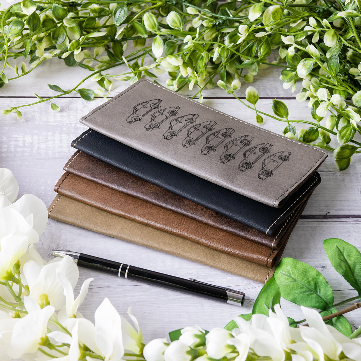 911 Silhouette Collection Leather Checkbook Cover