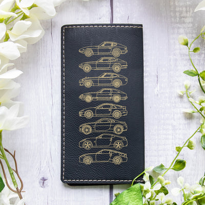 Z-car Silhouette Collection Leather Checkbook Cover