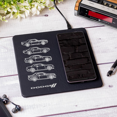 Challenger Silhouette Leather Wireless Phone Charging Mat