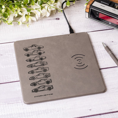 Vette Silhouette Leather Wireless Phone Charging Mat
