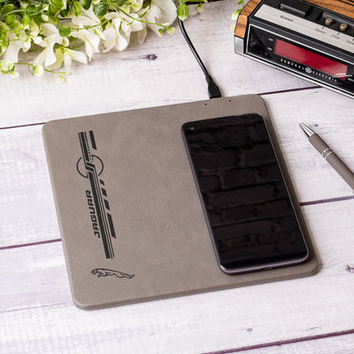 Jaguar Leather Wireless Phone Charging Mat