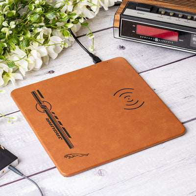 Jaguar Leather Wireless Phone Charging Mat