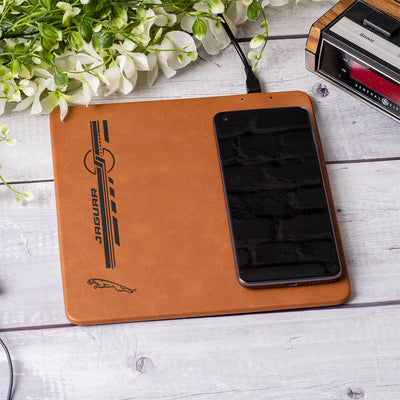 Jaguar Leather Wireless Phone Charging Mat