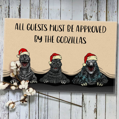 2023 Godzilla Christmas Decoration Doormat