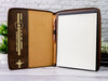 Mustang Silhouette Zipper Leather Portfolio with Legal Pad - Letter/A4 Size